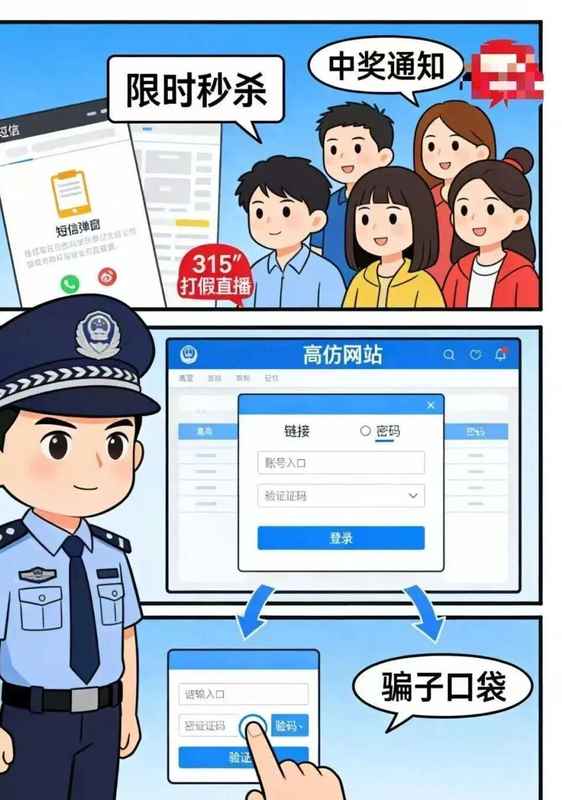  315消费日，网警发出警醒：实体假货须严打，隐形网络欺诈更需严防。 IT技术